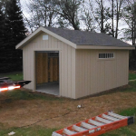 12x16 Gable 7' Sides Transom windows on a slab Richfield WI #1